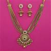 Antique Pearl Necklace with Matte Gold Plating