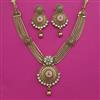 Antique Pearl Necklace with Matte Gold Plating