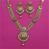 Antique Pearl Necklace with Matte Gold Plating