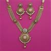 Antique Pearl Necklace with Matte Gold Plating