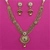 Antique Pearl Necklace with Matte Gold Plating