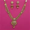 Antique Pearl Necklace with Matte Gold Plating