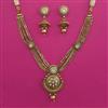 Antique Pearl Necklace with Matte Gold Plating