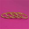 Antique 4 Pc Classic Bangles with Matte Gold Plating
