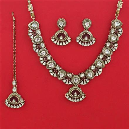 Antique Classic Necklace with Mehndi Plating