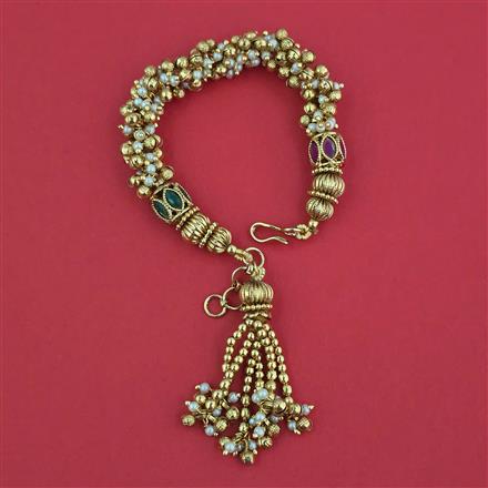 Antique Adjustable Bracelet with Gold Plating