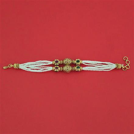 Antique Pearl Bracelet with Gold Plating