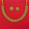 Antique Plain Gold Necklace with Matte Gold Plating