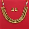 Antique Plain Gold Necklace with Matte Gold Plating