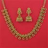 Antique Plain Gold Necklace with Matte Gold Plating