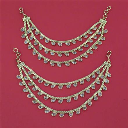 Antique Multi Layer Ear Chain with Gold Plating