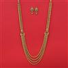 Antique Layered Necklace with Matte Gold Plating