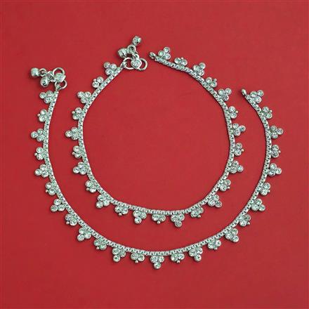 Antique Delicate Payal with Rhodium Plating