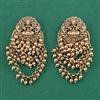Antique Temple Earring with Matte Gold Plating