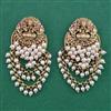 Antique Temple Earring with Matte Gold Plating