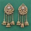 Antique Long Earring with Matte Gold Plating