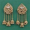 Antique Long Earring with Matte Gold Plating
