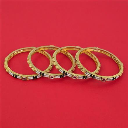 Antique Pearl Bangles with Gold Plating