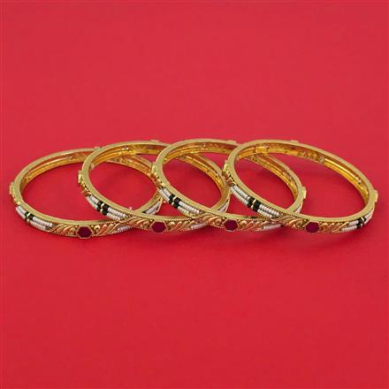 Antique Pearl Bangles with Gold Plating
