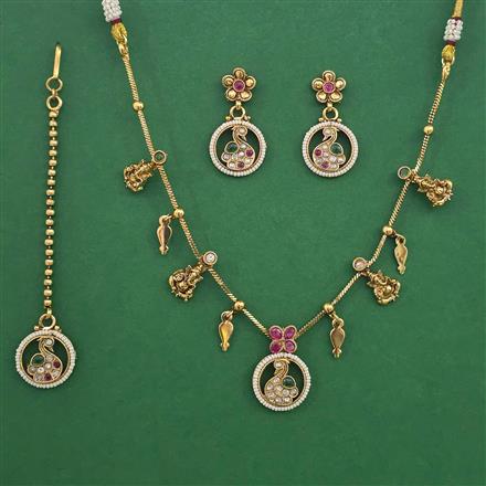 Antique Birds Necklace with Gold Plating