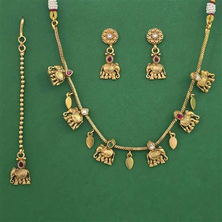 Antique Animal Necklace with Gold Plating