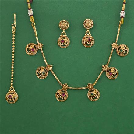Antique Animal Necklace with Gold Plating