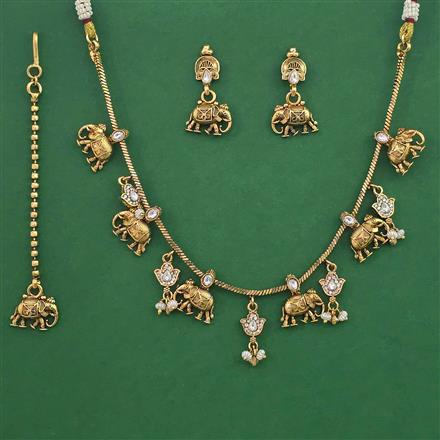 Antique Animal Necklace with Gold Plating