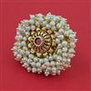 Antique Pearl Ring with Matte Gold Plating
