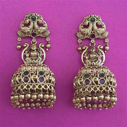 Antique Birds Earring with Matte Gold Plating