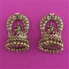 Antique Temple Earring with Matte Gold Plating