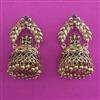 Antique Temple Earring with Matte Gold Plating