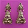 Antique Jhumki with Matte Gold Plating