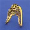 Antique Temple Ring with Matte Gold Plating