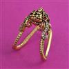 Antique Temple Ring with Matte Gold Plating