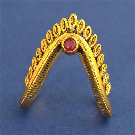 Antique Classic Ring with Matte Gold Plating