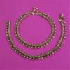 Antique Plain Gold Payal with Matte Gold Plating
