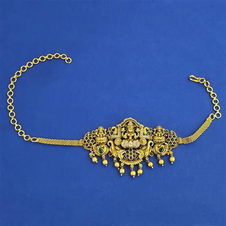 Antique Birds Baju Band with Matte Gold Plating