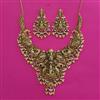 Antique Temple Necklace with Matte Gold Plating