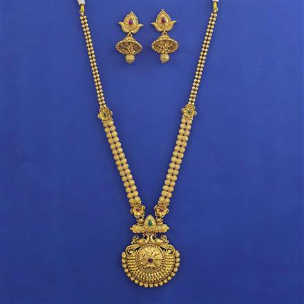 Antique Birds Necklace with Matte Gold Plating