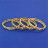 Antique 4 Pc Meenakari Bangles with Matte Gold Plating