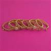 Antique 6 Pc Pearl Bangles with Matte Gold Plating