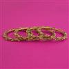 Antique Temple Bangles with Matte Gold Plating