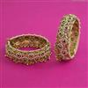 Antique Pearl Bangles with Matte Gold Plating