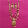 Antique Layered Necklace with Matte Gold Plating