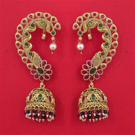Antique Earcuff with Matte Gold Plating