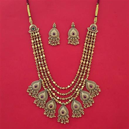 Antique Ashtapailu Necklace with Gold Plating