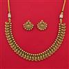 Antique Plain Gold Necklace with Matte Gold Plating