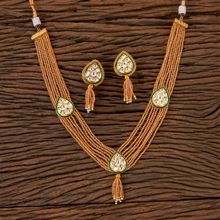 Kundan Choker Necklace with Gold Plating