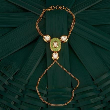 Kundan Classic Hath Pan With Gold Plating