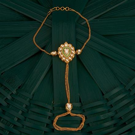 Kundan Classic Hath Pan With Gold Plating